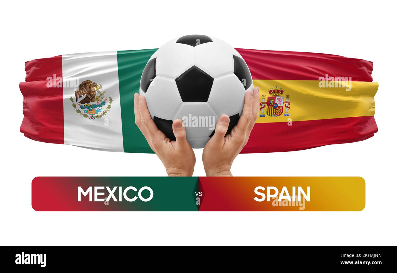 Mexico vs Spain national teams soccer football match competition