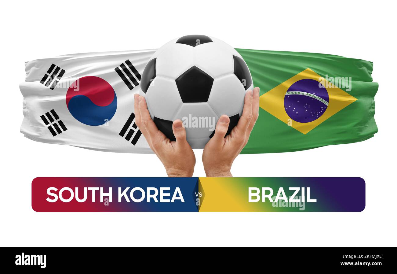 South Korea vs Brazil national teams soccer football match competition