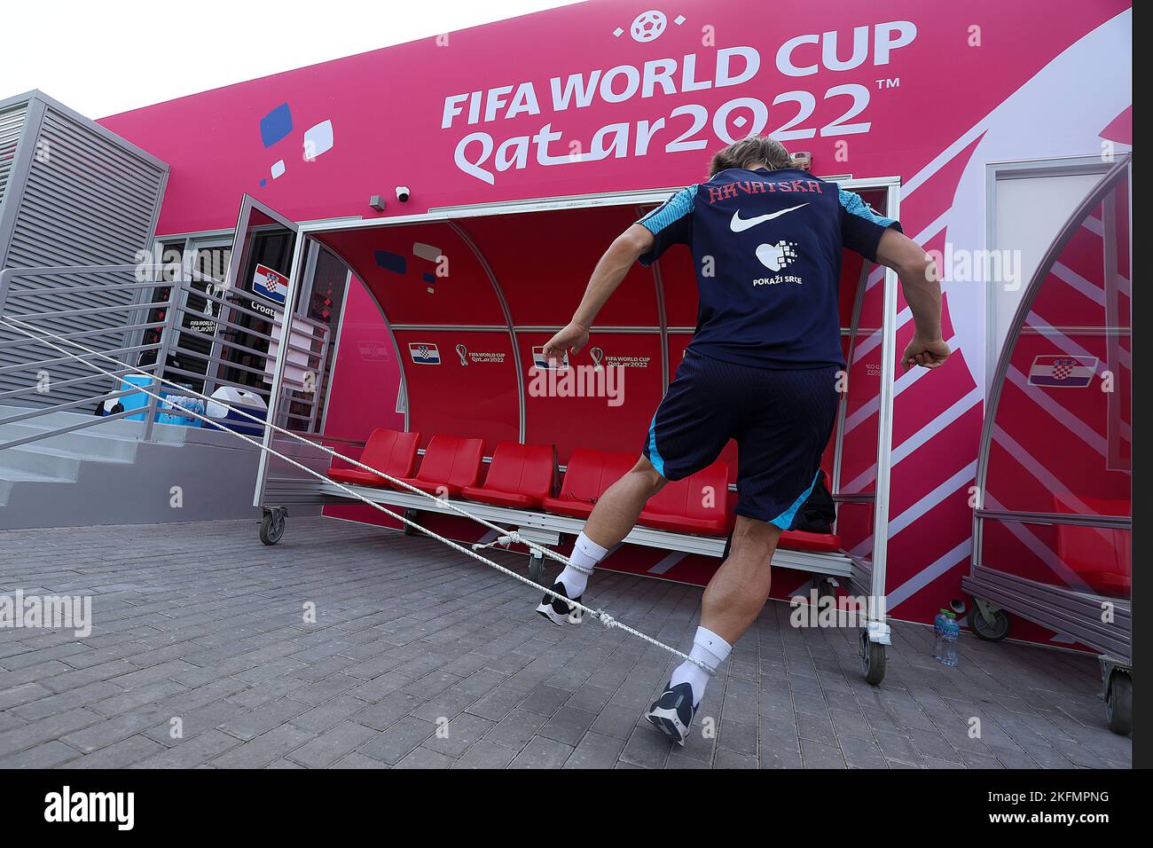 Luka Modric during the training of the Croatian football team at the Al Ersal 3 camp in Doha, Qatar on November 19, 2022
