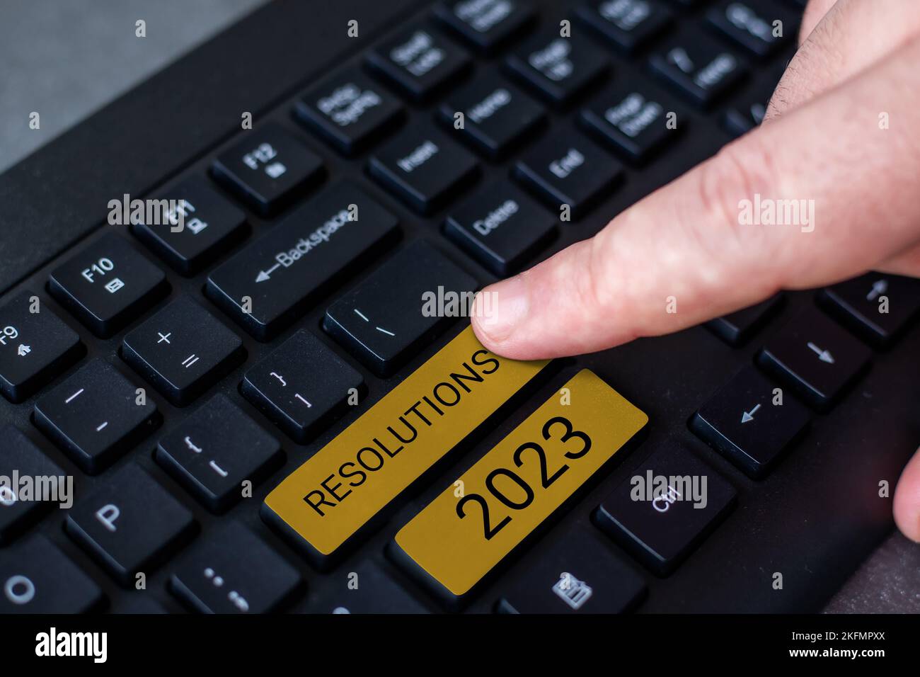Handwriting text Resolutions 2023. Concept meaning list of things ...