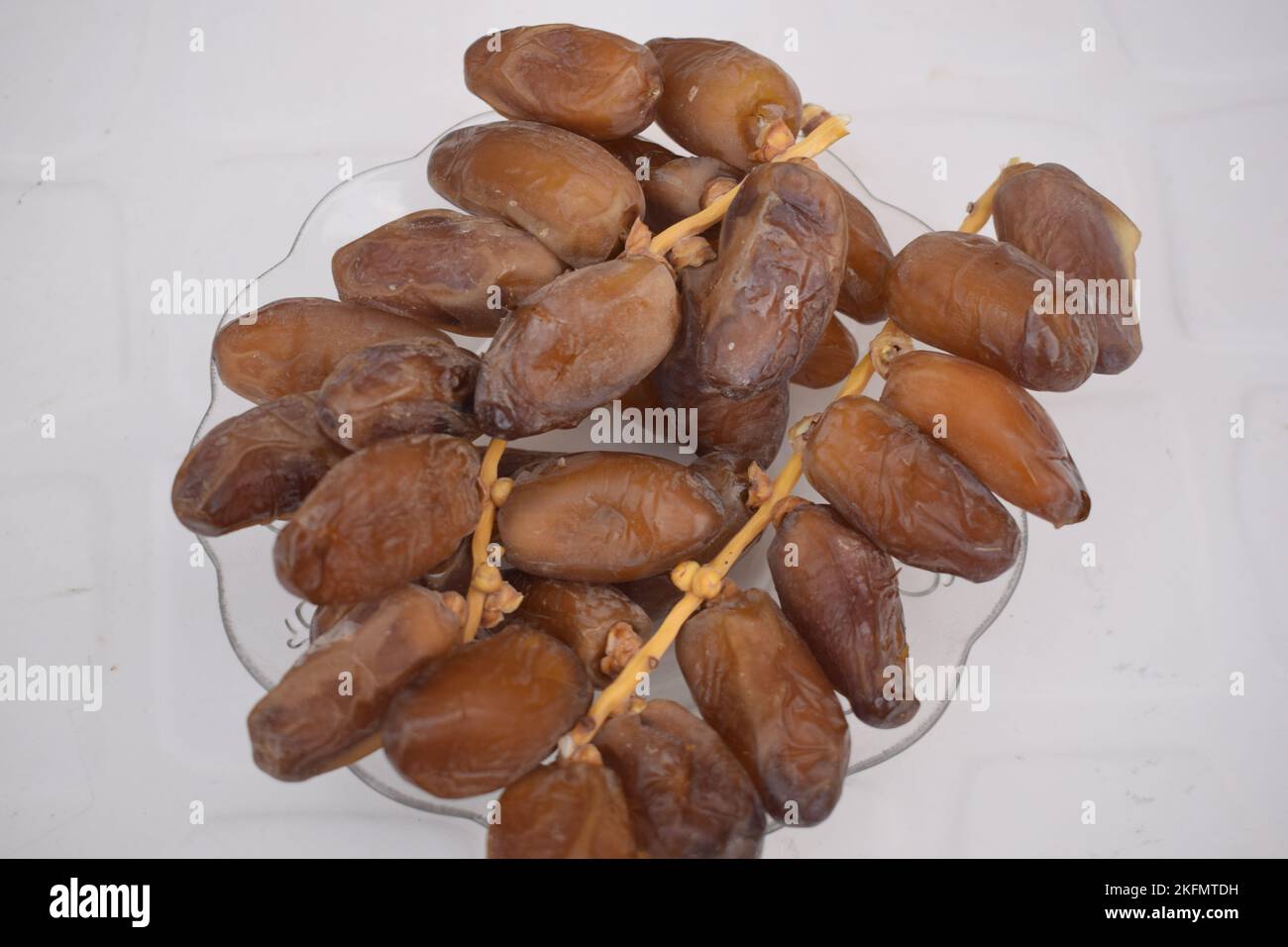 deglet nour dates originating from the oases in Algeria Stock Photo