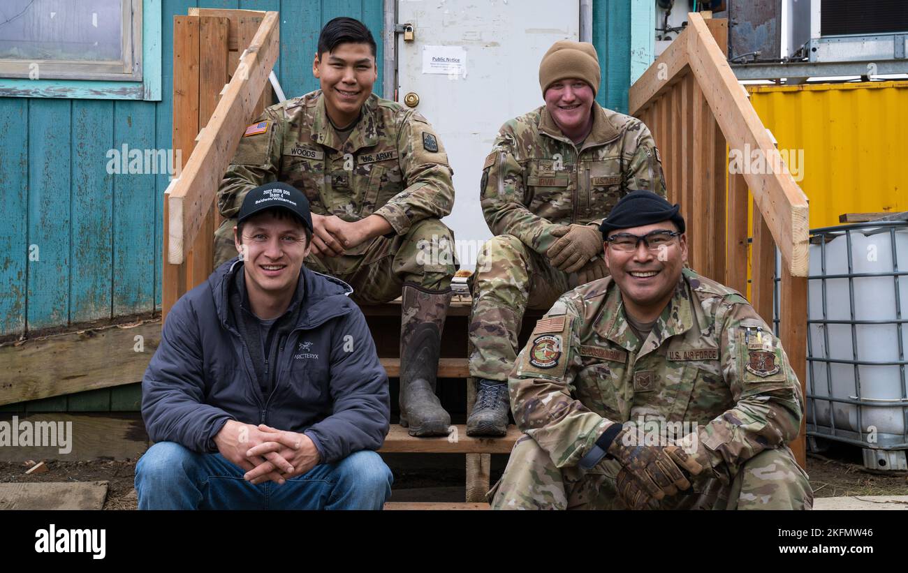 Alaska Air and Army National Guardsmen from Joint Task ForceAlaska work with the community of