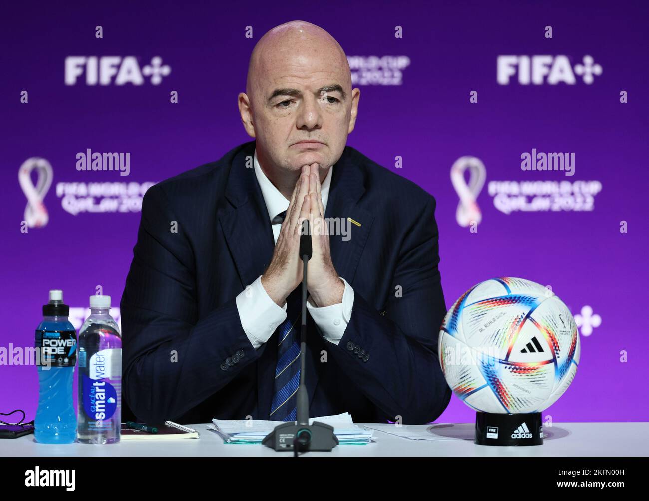 Doha Qatar 19th Nov 2022 FIFA President Gianni Infantino Attends A Doha Qatar 19th Nov 2022 FIFA President Gianni Infantino Attends A
