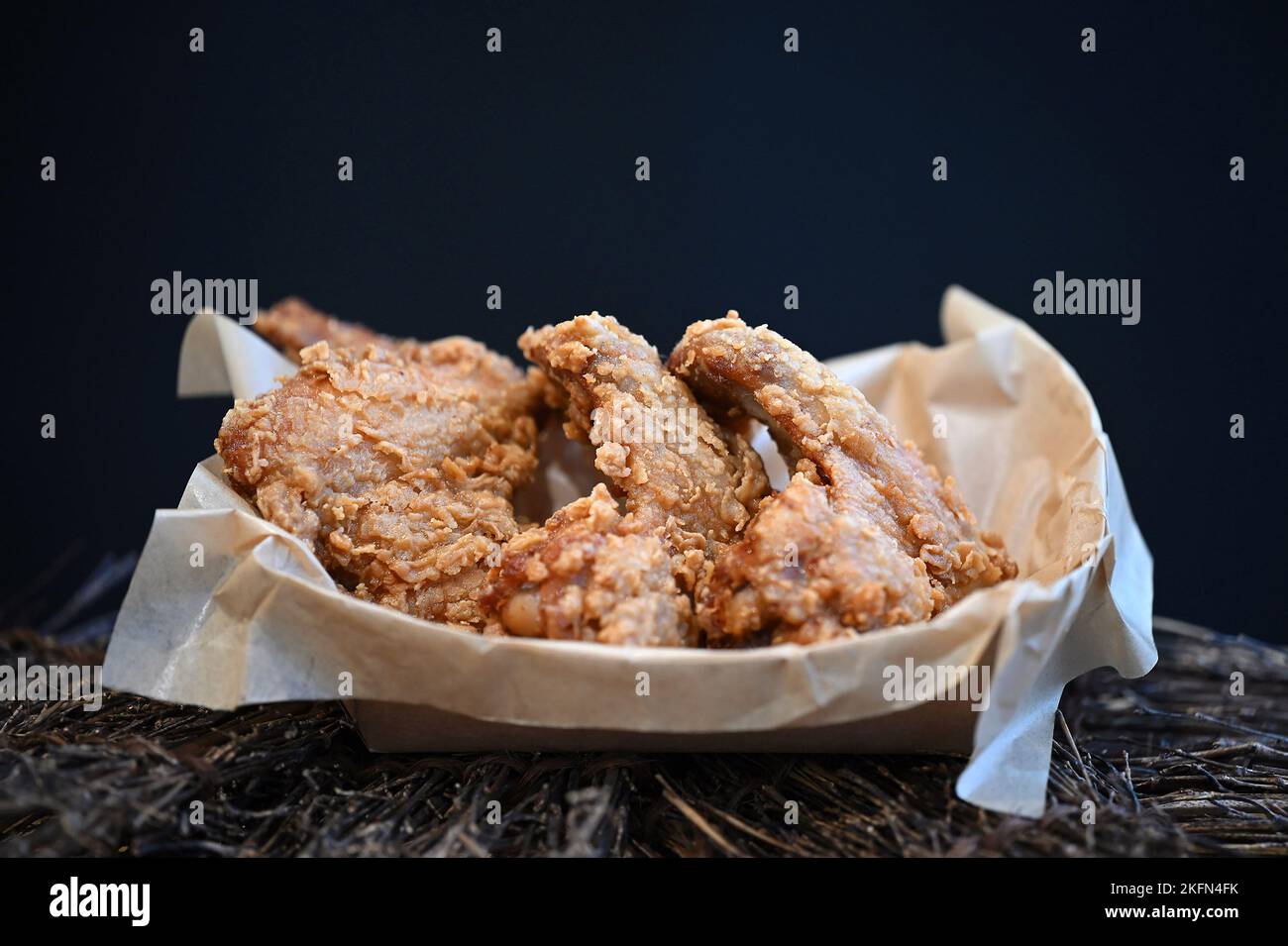 Stock shot deep fried chicken. Birmingham UK. November 2022 Stock Photo