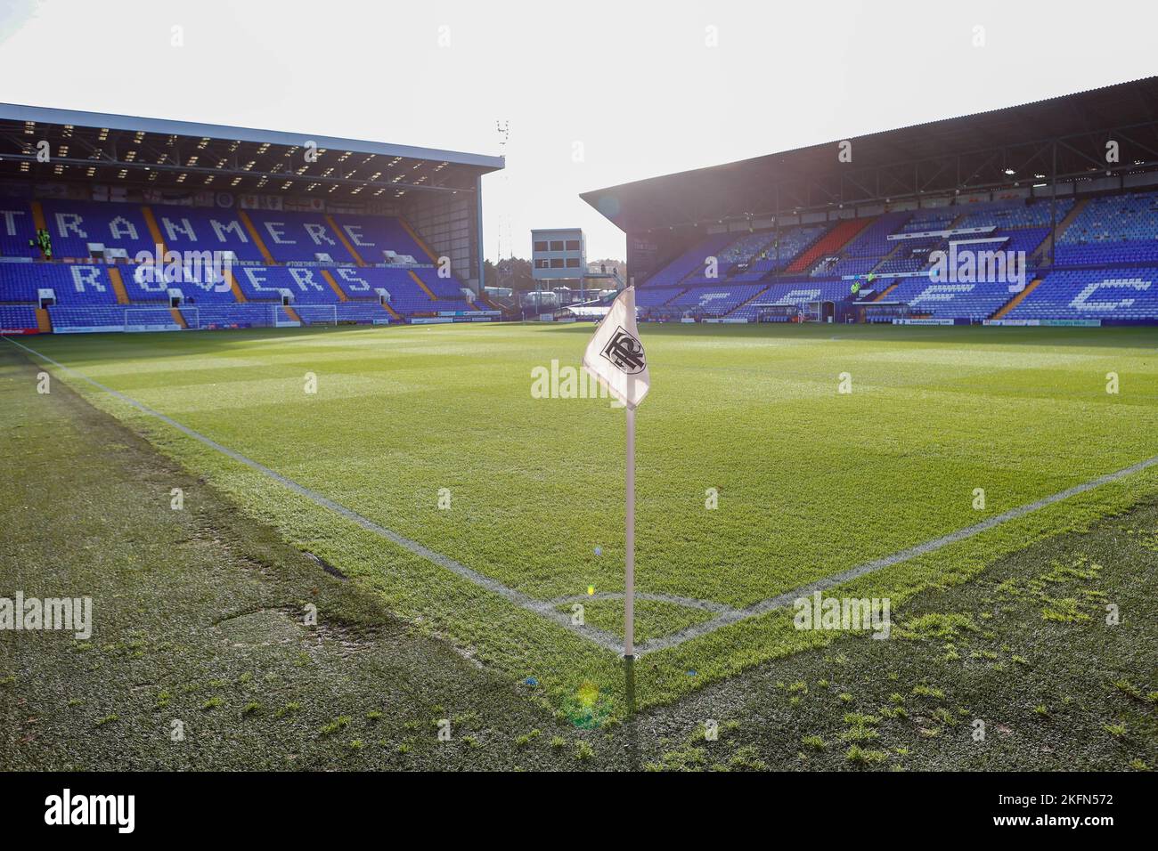 general view before the Sky Bet League 2 match Tranmere Rovers vs AFC Wimbledon at Prenton Park, Birkenhead, United Kingdom, 19th November 2022  (Photo by Phil Bryan/News Images) Stock Photo