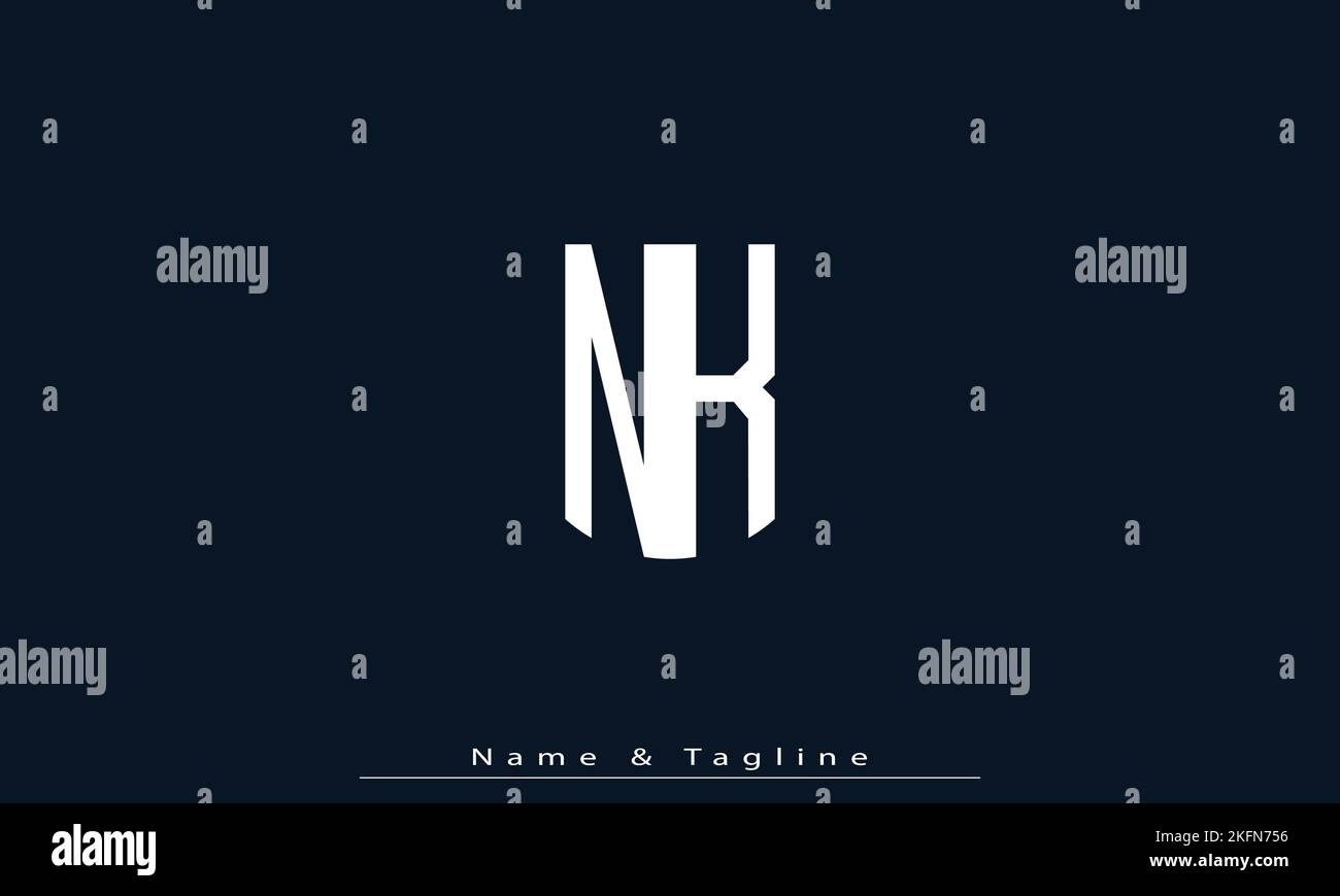 Alphabet letters Initials Monogram logo NK , KN Stock Vector Image ...