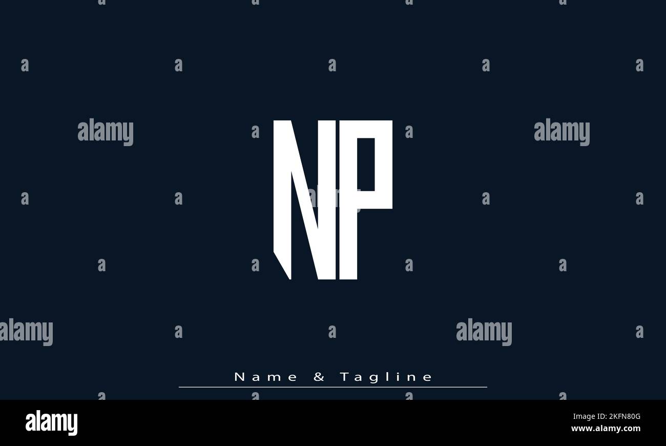 Alphabet letters Initials Monogram logo NP , PN Stock Vector