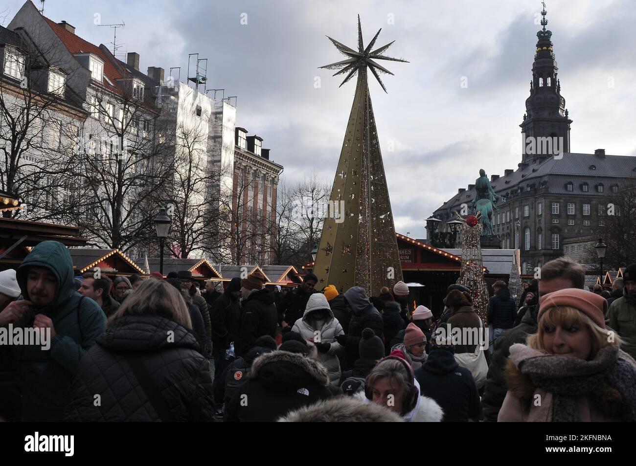 Denmark In November Copenhagen/Denmark/19 November 2022/ Visitors at chriustmas market on ...