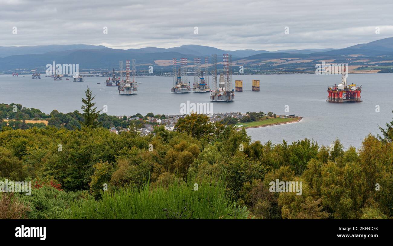 Cromarty Firth viewed from the South Sutor Stock Photo