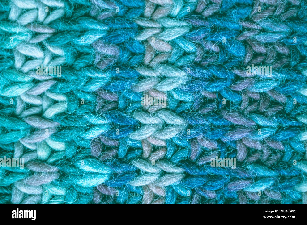 Organic knitted background with detail weave threads. Stock Photo
