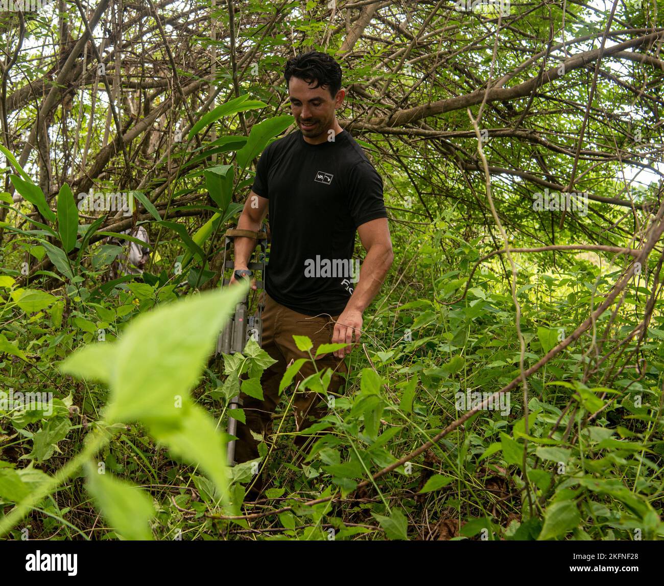 U.S. Marine Capt. Jon Tamanah, team leader assigned to the Defense POW/MIA Accounting Agency