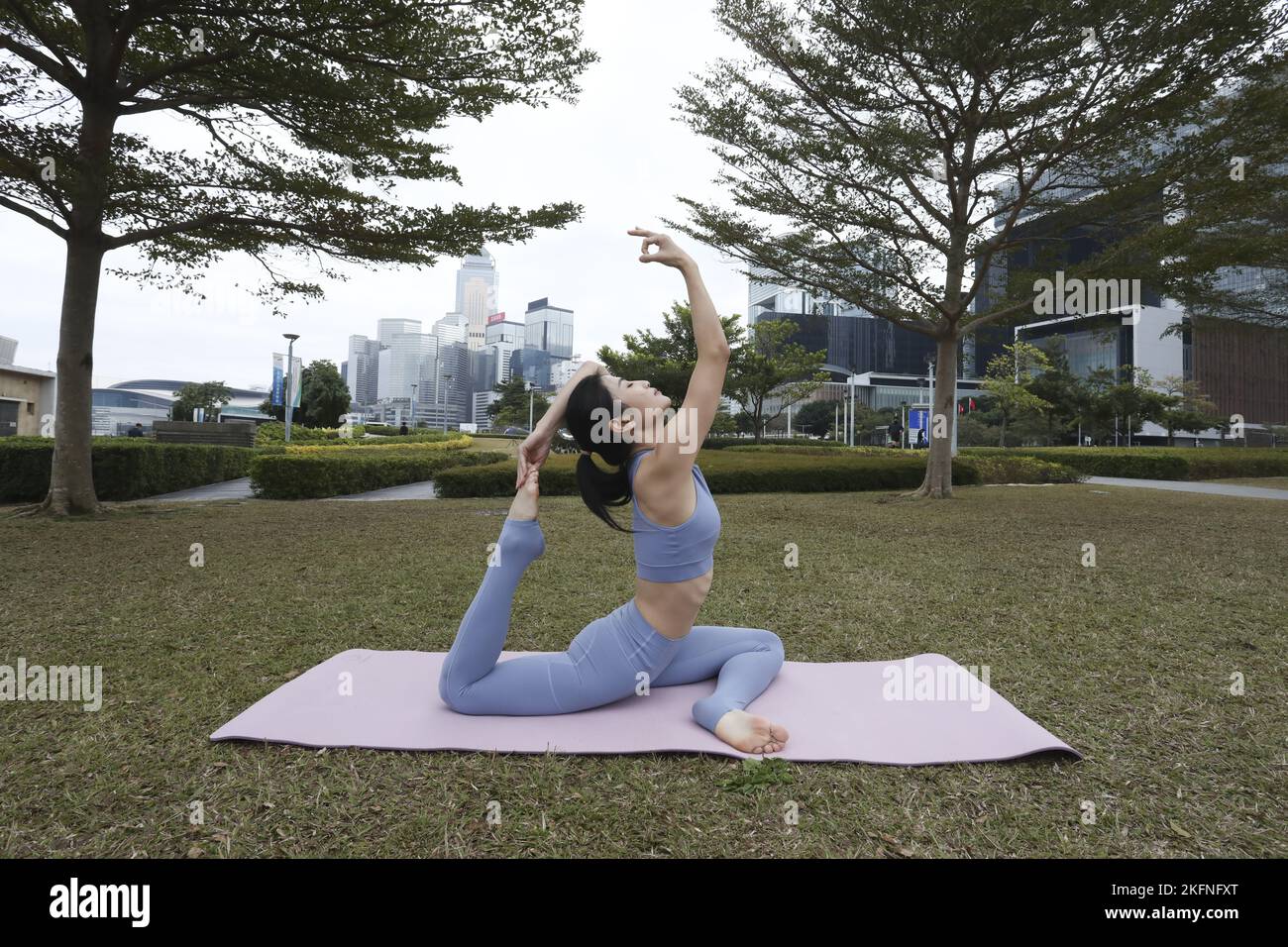 Youtube fitness influencer Coffee Lam, poses for a photograph, Hong