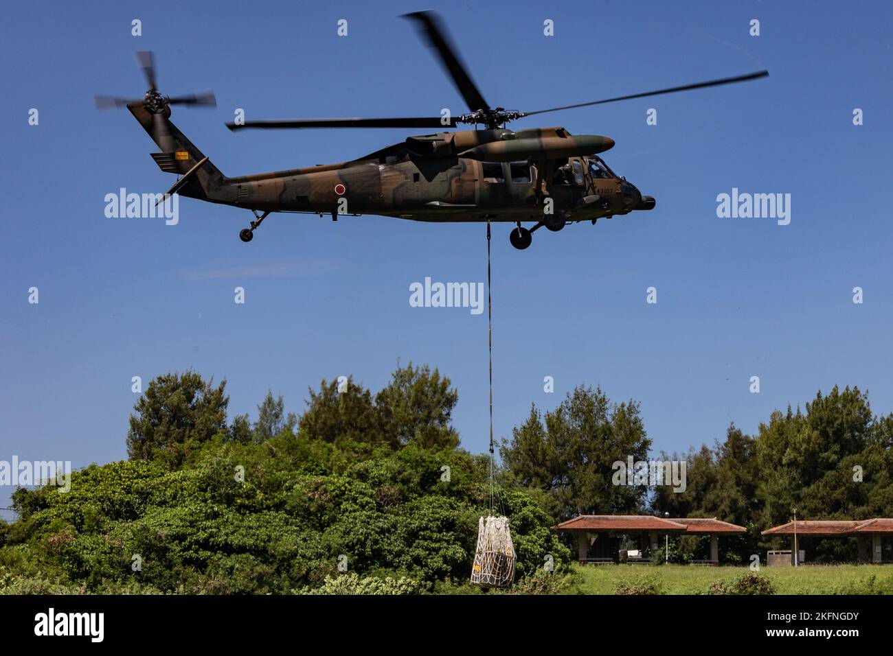 Service members with Japan Ground Self-Defense Force demonstrate a ...