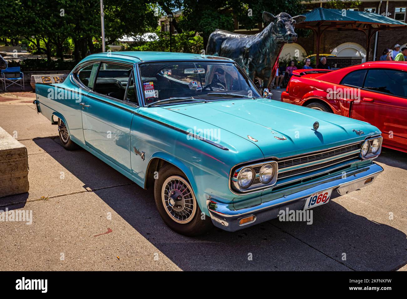 Des Moines, IA July 03, 2022 High perspective front corner view of a