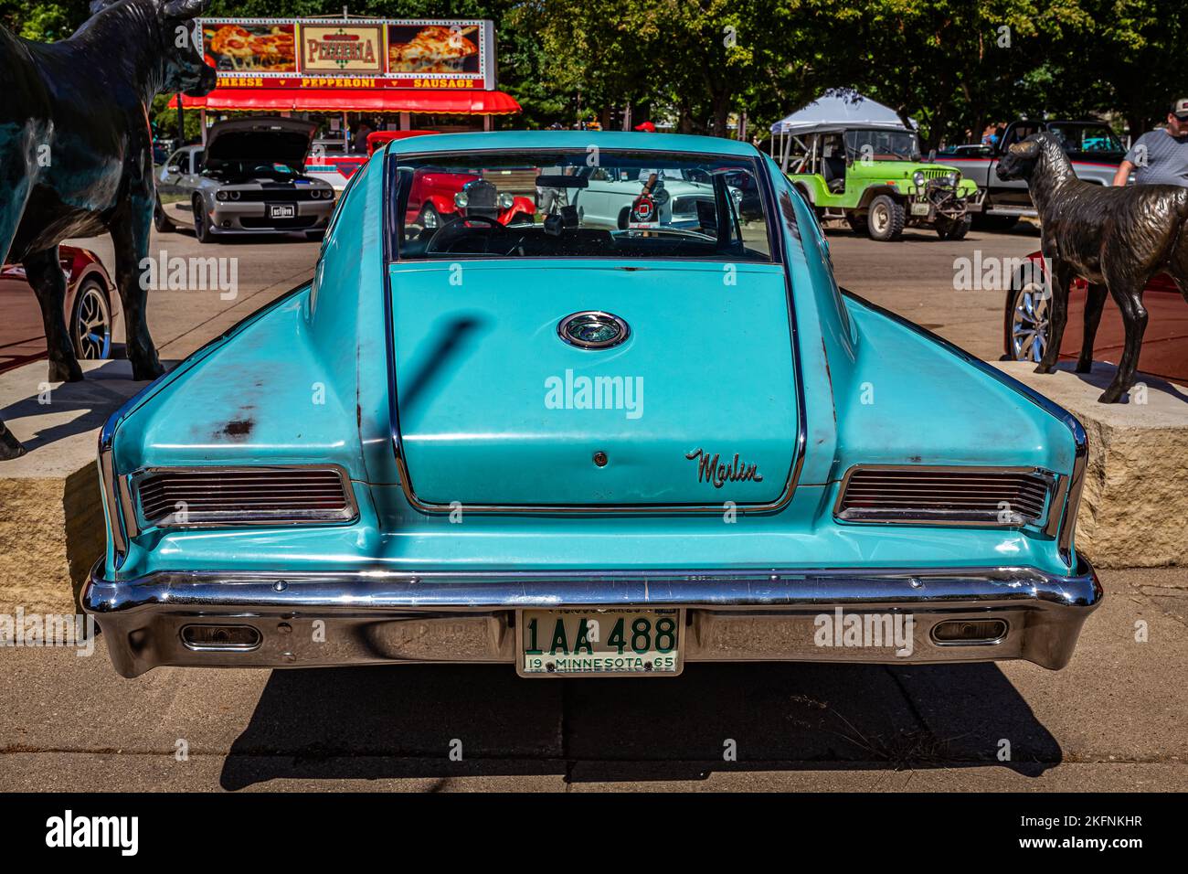 Des Moines, IA July 03, 2022 High perspective rear view of a 1966