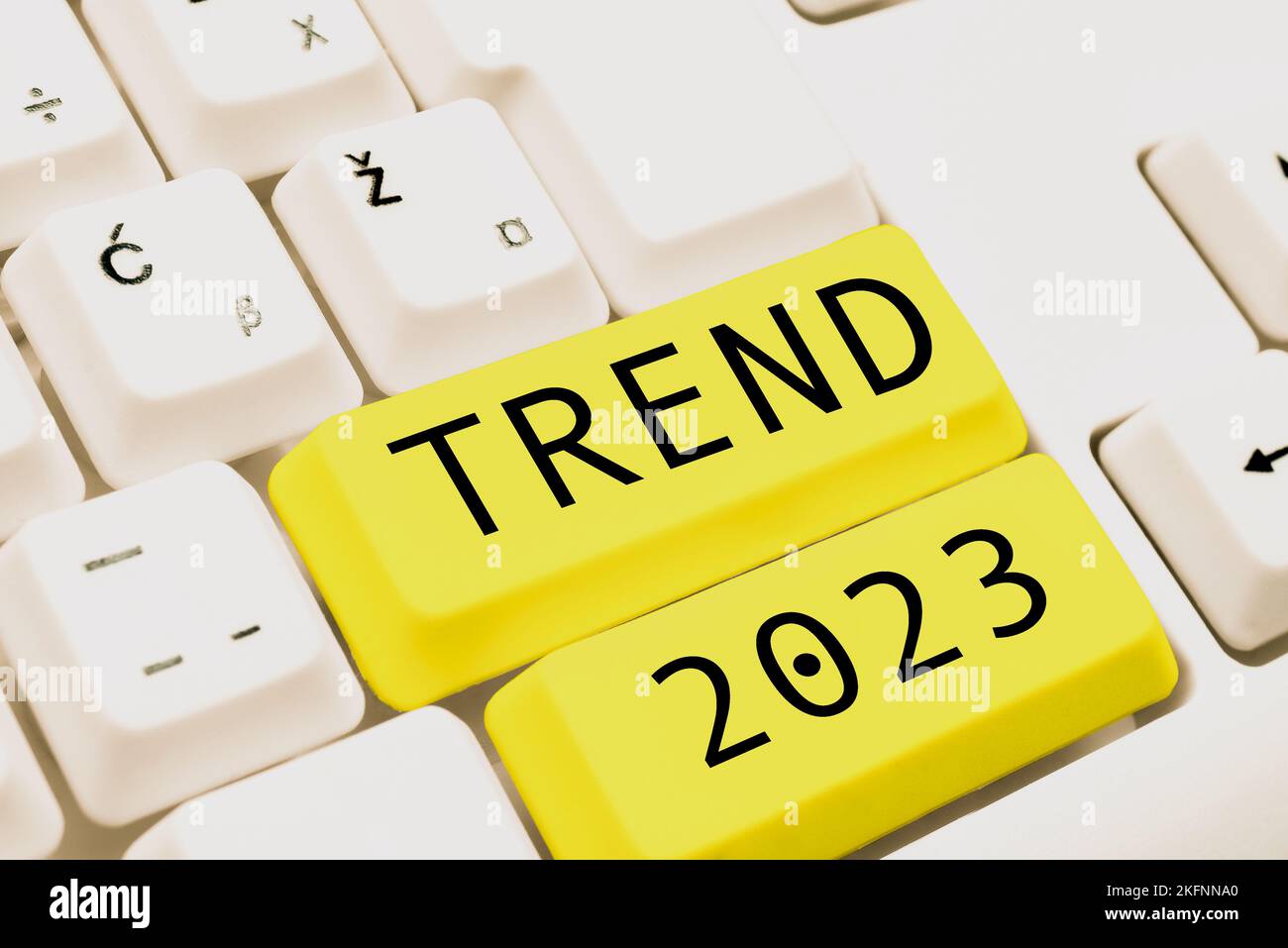 Text caption presenting Trend 2023. Business overview things that is