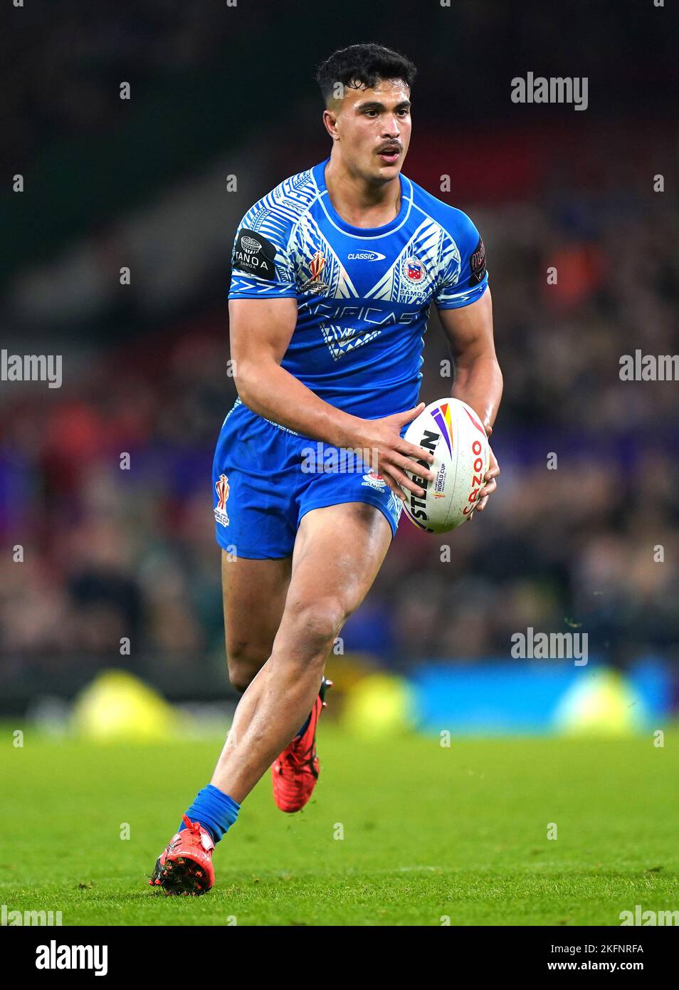 Samoa's Joseph Suaali'i in action during the Rugby League World Cup