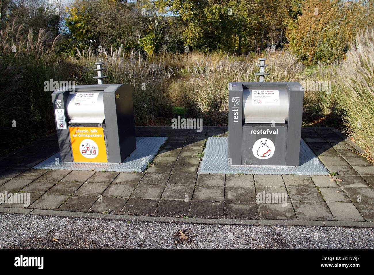 Dutch waste separation with separate underground containers for plastic