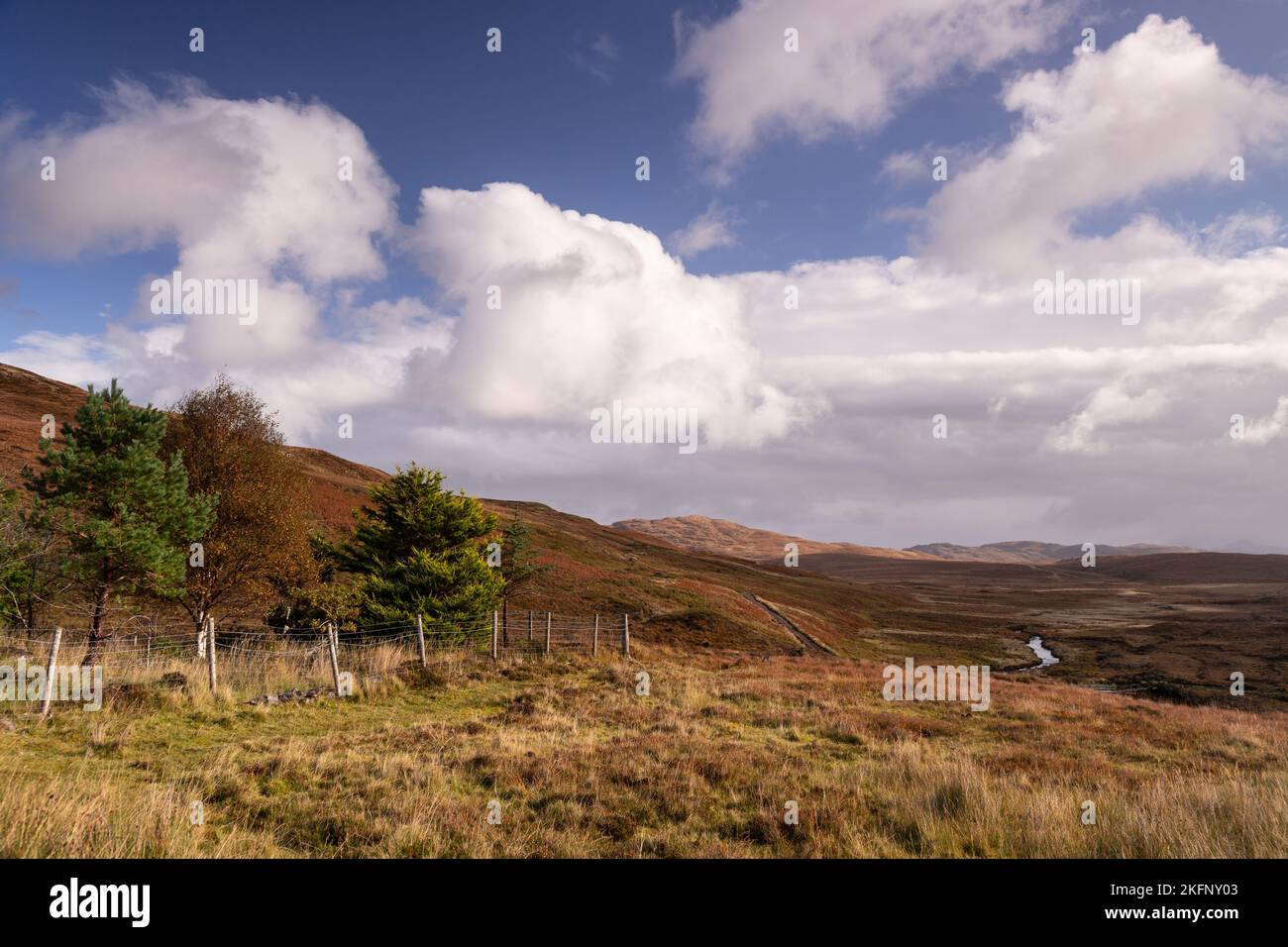 Moor in the highlands of northwest Scotland Stock Photo