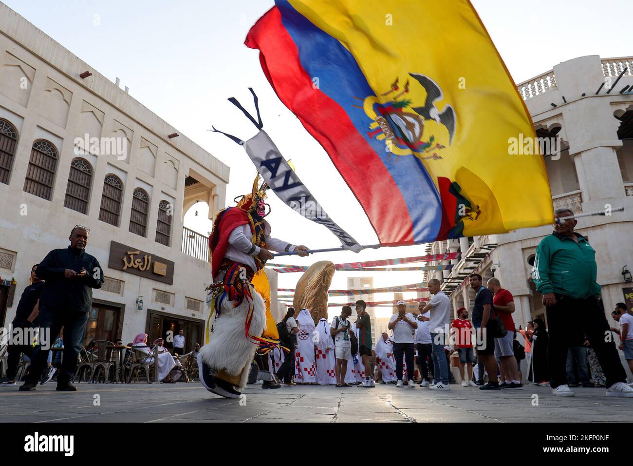 Doha, Qatar on November 19, 2022. More and more fans from different parts of the world can be