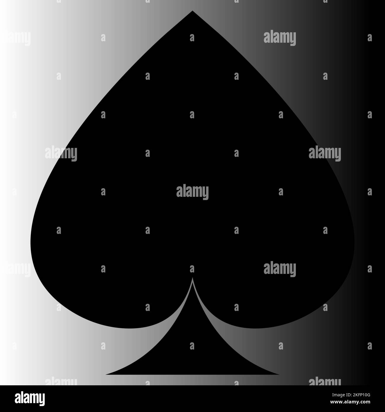 Spade shape from playing cards, black spade, playing cards symbol