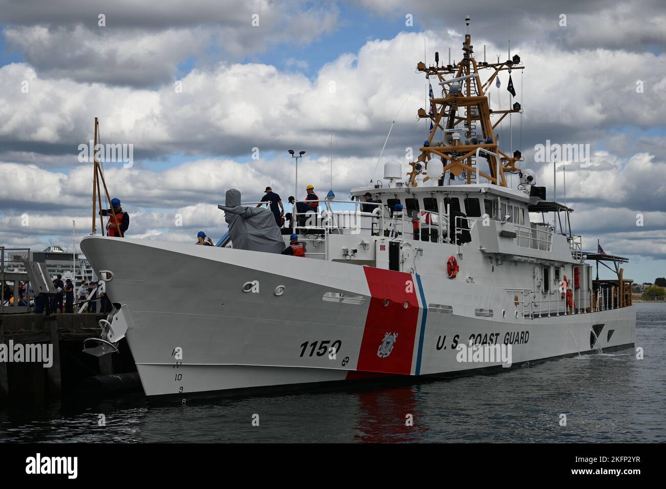 The Coast Guard Cutter William Chadwick (WPC1150) moored at its new homeport at Coast Guard