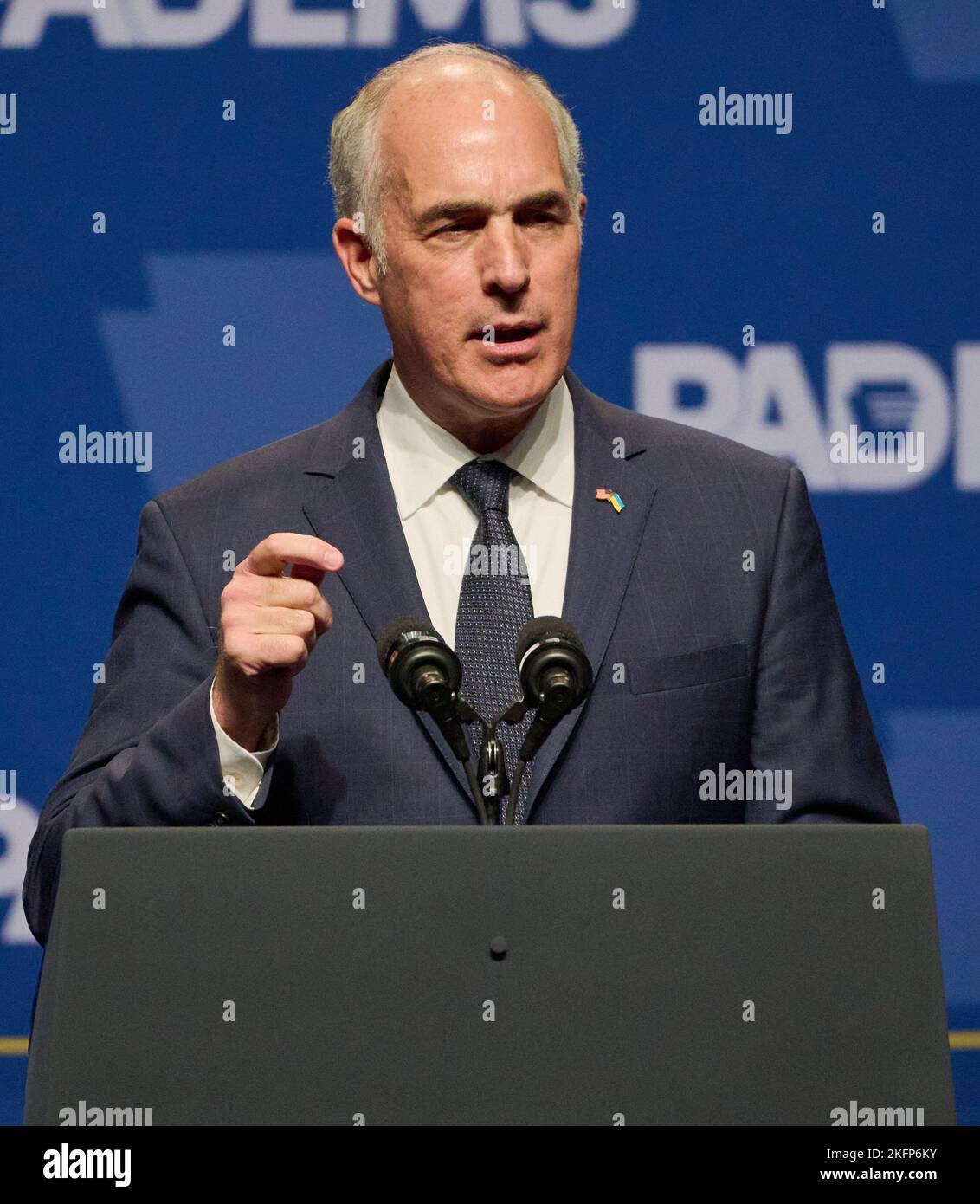 PHILADELPHIA, PA, USA OCTOBER 28, 2022 Senator Bob Casey speaks at