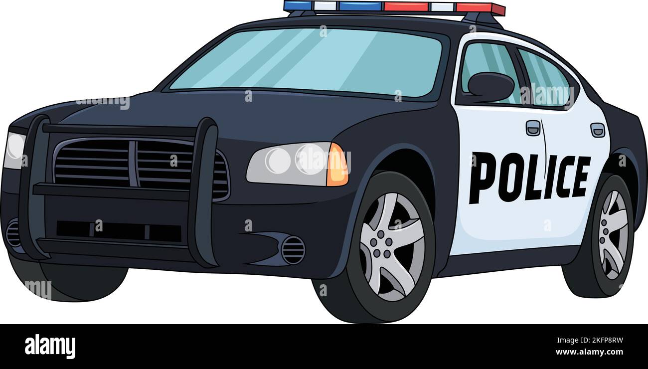 Cartoon police car hi-res stock photography and images - Alamy