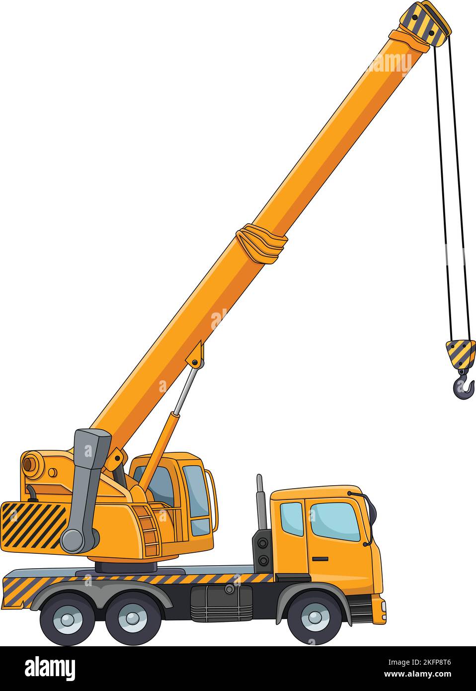 Vector illustration of Crane vehicle cartoon Stock Vector Image & Art