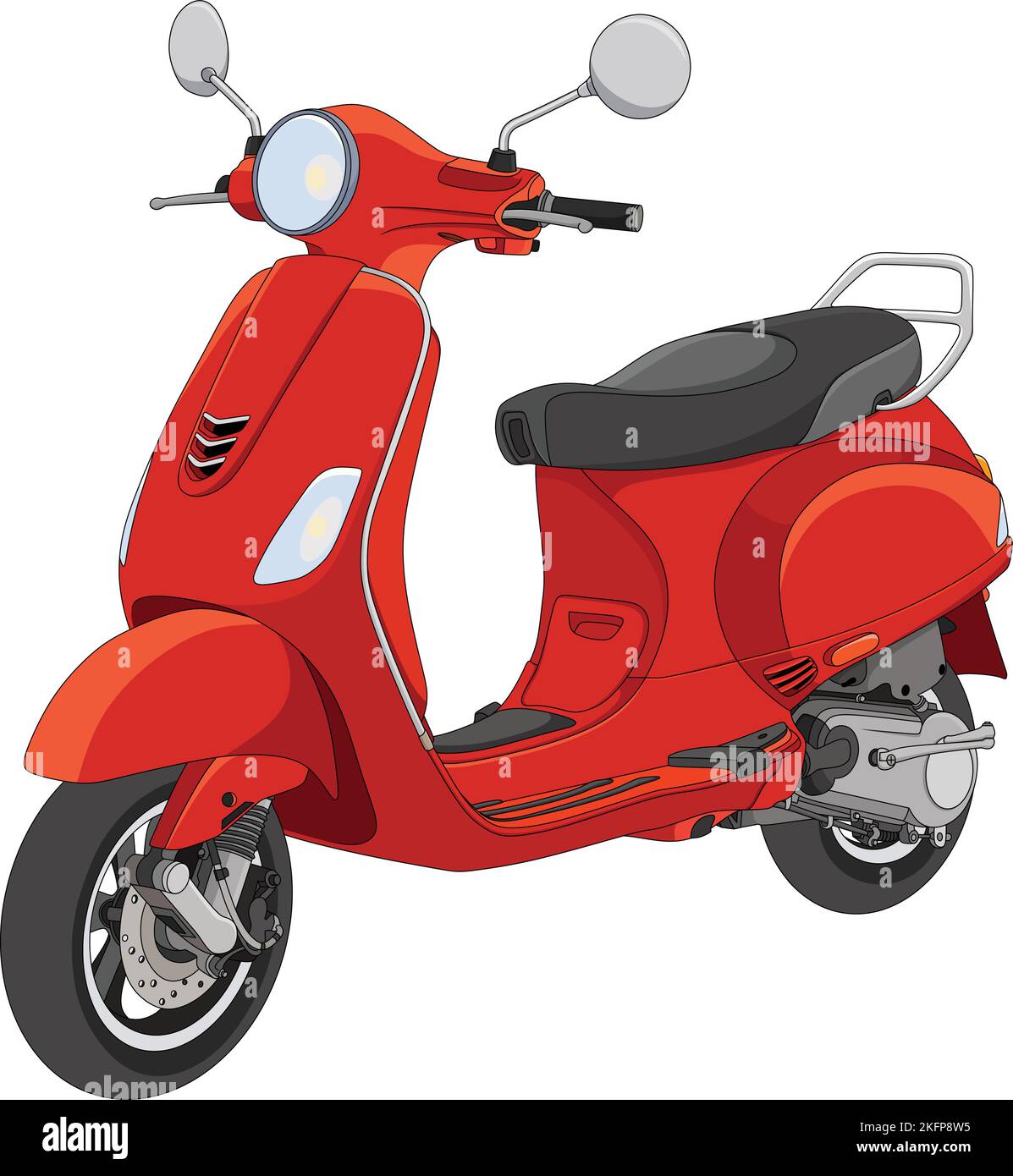 Scooter cartoon hi-res stock photography and images - Alamy