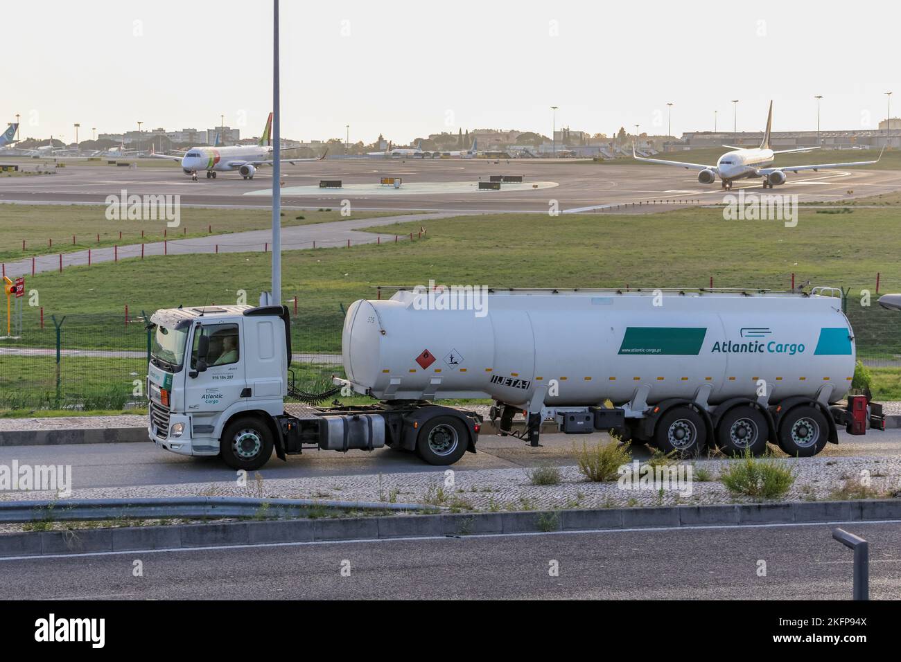 The Atlantic Cargo gasoline delivery truck Stock Photo