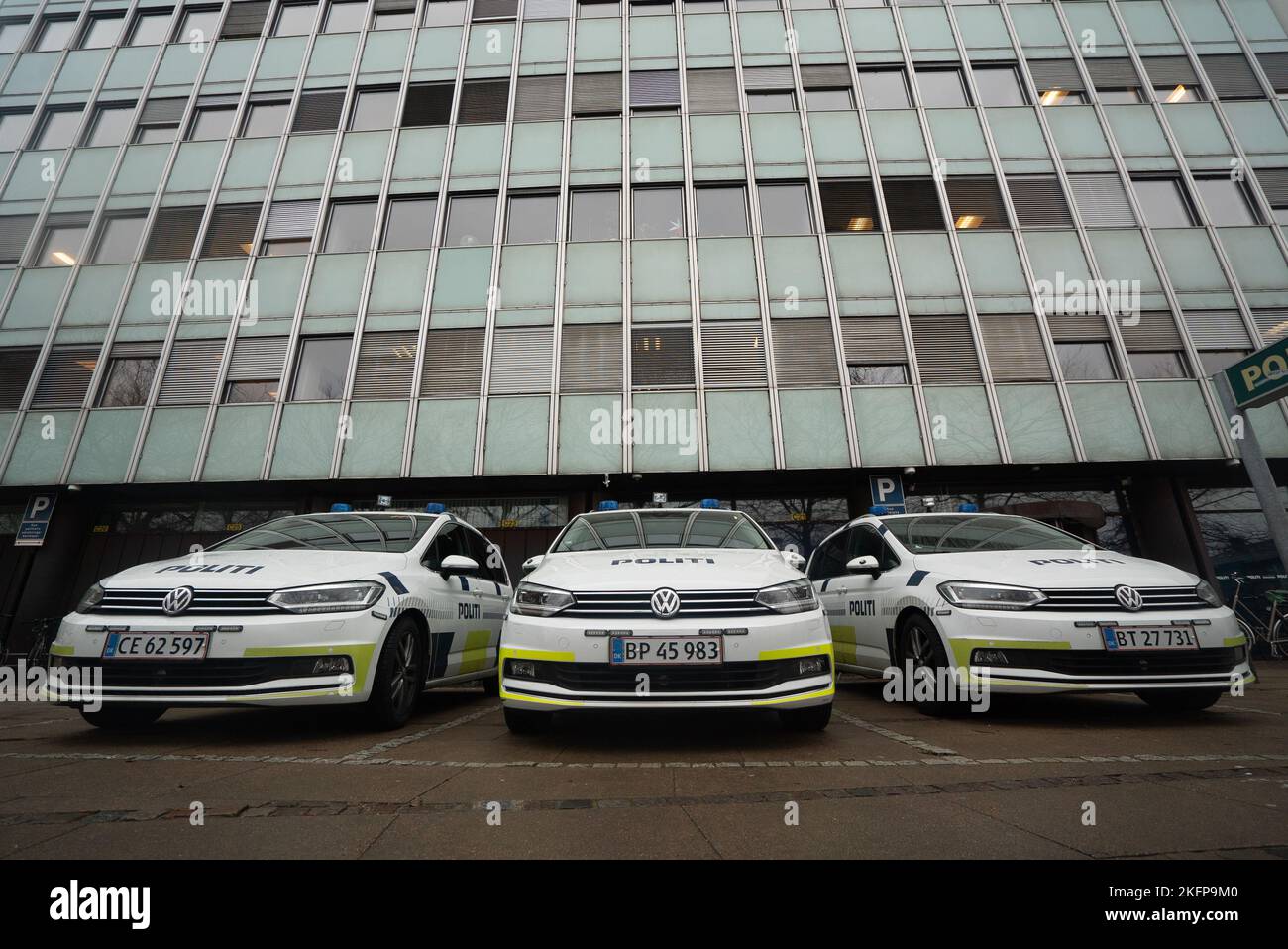 Danish Police Cars outside the Copenhagen City Police Station