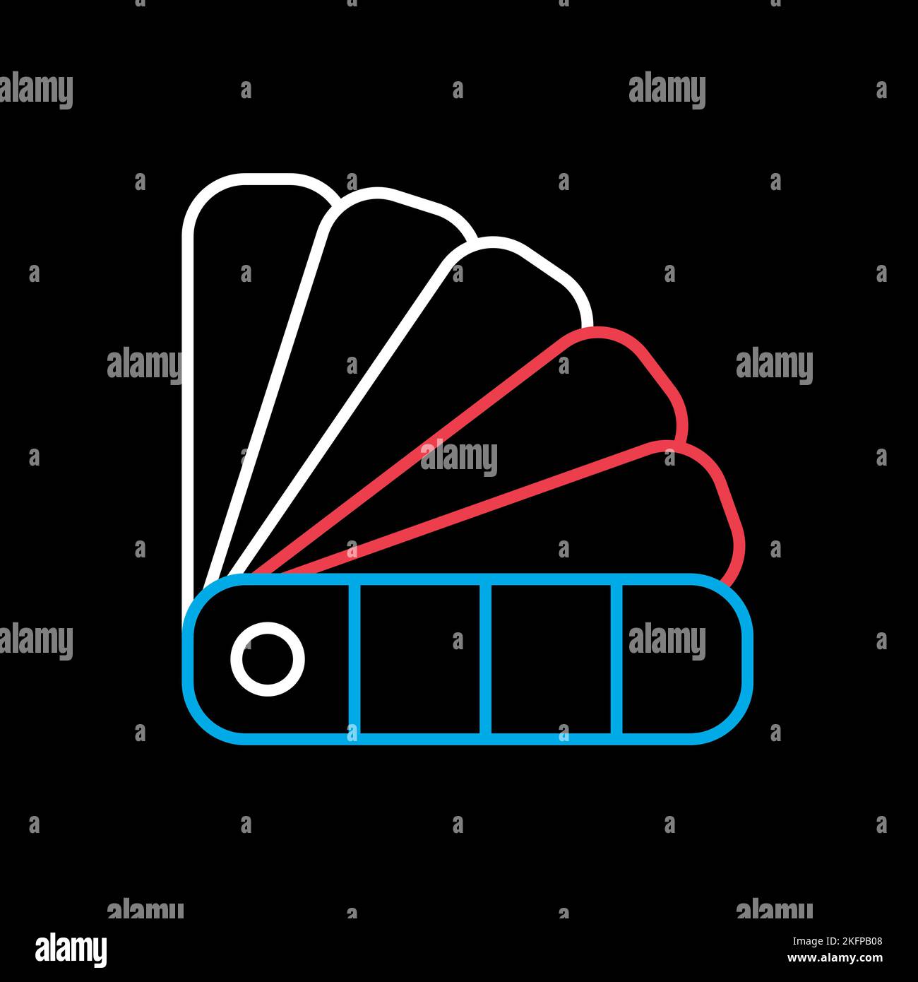 Paper color palette vector on dark background icon. Construction ...