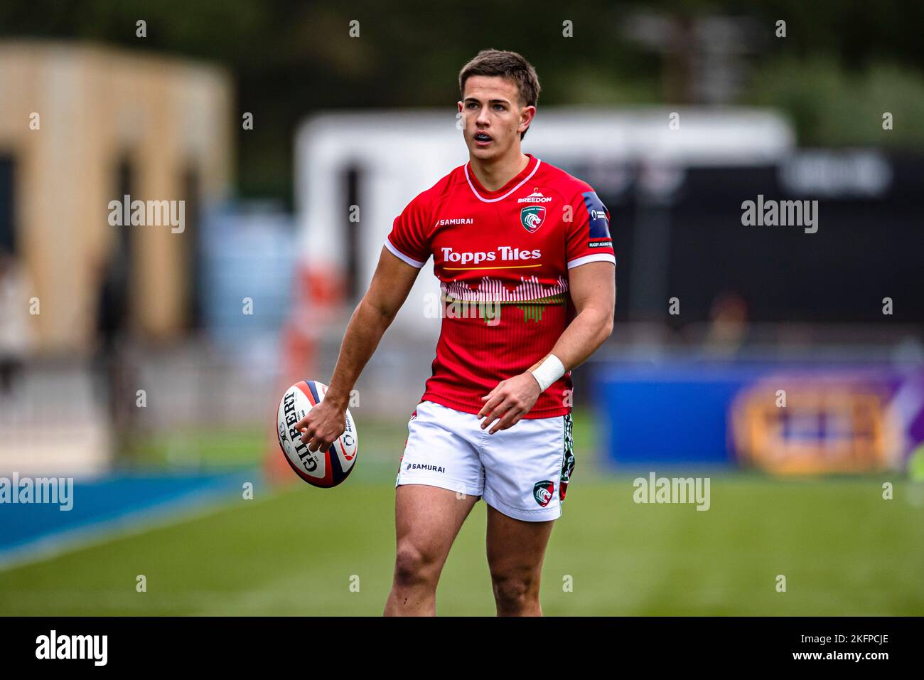 LONDON, UNITED KINGDOM. 19th, Nov 2022. Jed Walsh of Leicester Tigers during Premiership Rugby Match Round 4 between Saracens vs Leicester Tigers at StoneX Stadium on Saturday, 19 November 2022. LONDON ENGLAND.  Credit: Taka G Wu/Alamy Live News Stock Photo