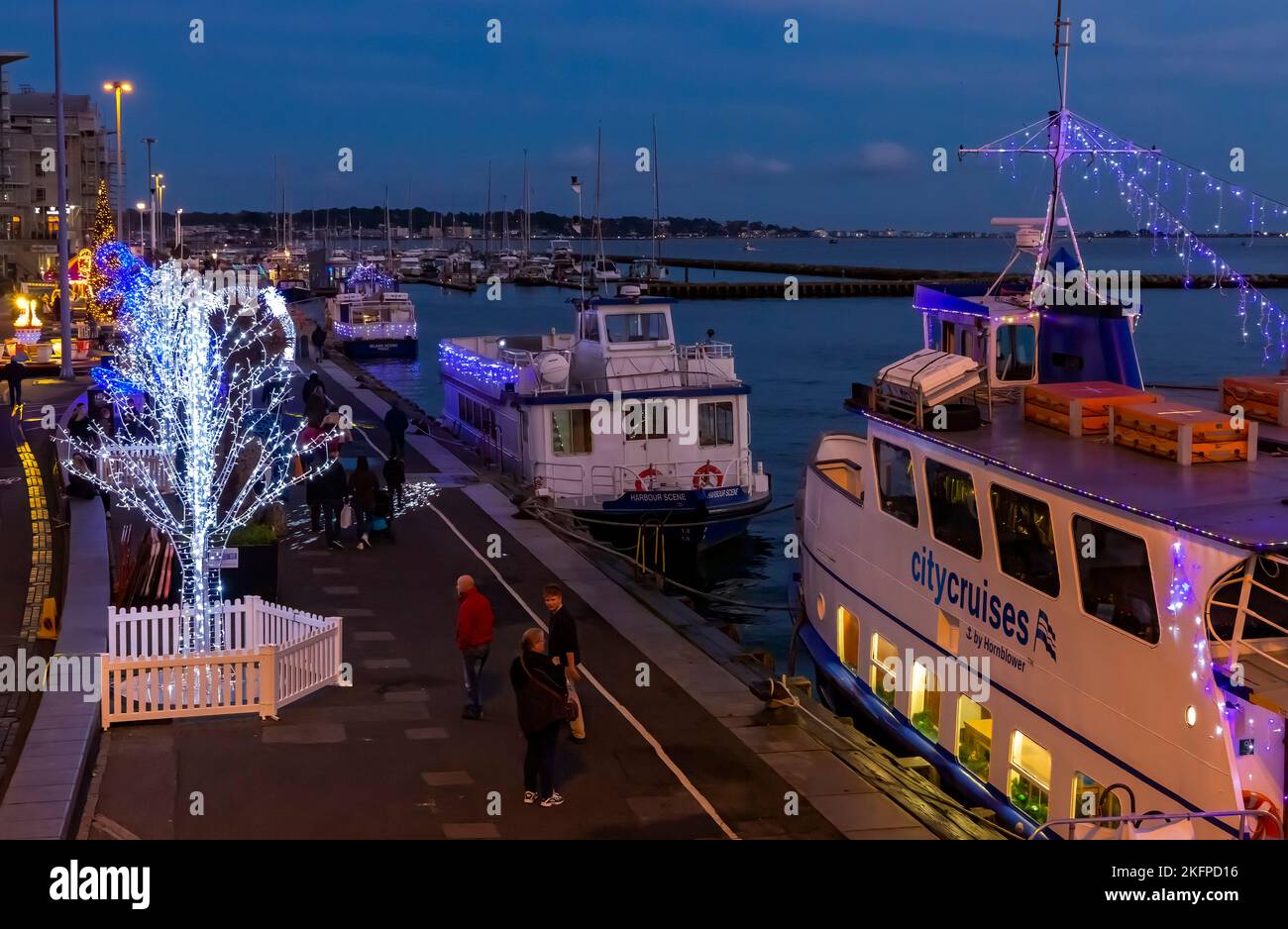 Poole christmas maritime light festival hires stock photography and