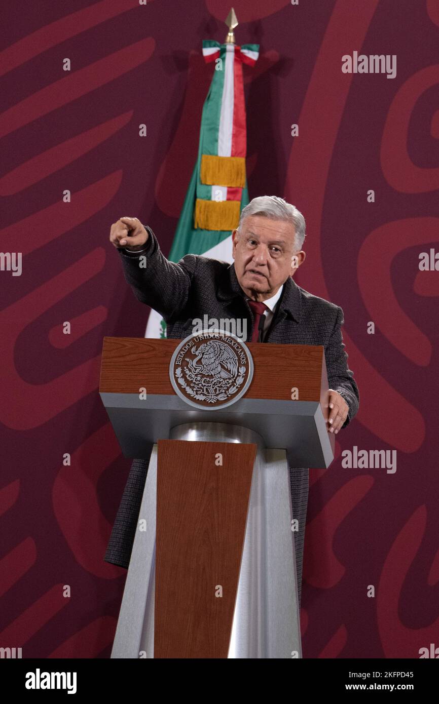 Andrs Manuel Lpez Obrador Non Exclusive: November 18, 2022, Mexico City, Mexico: Mexico’s