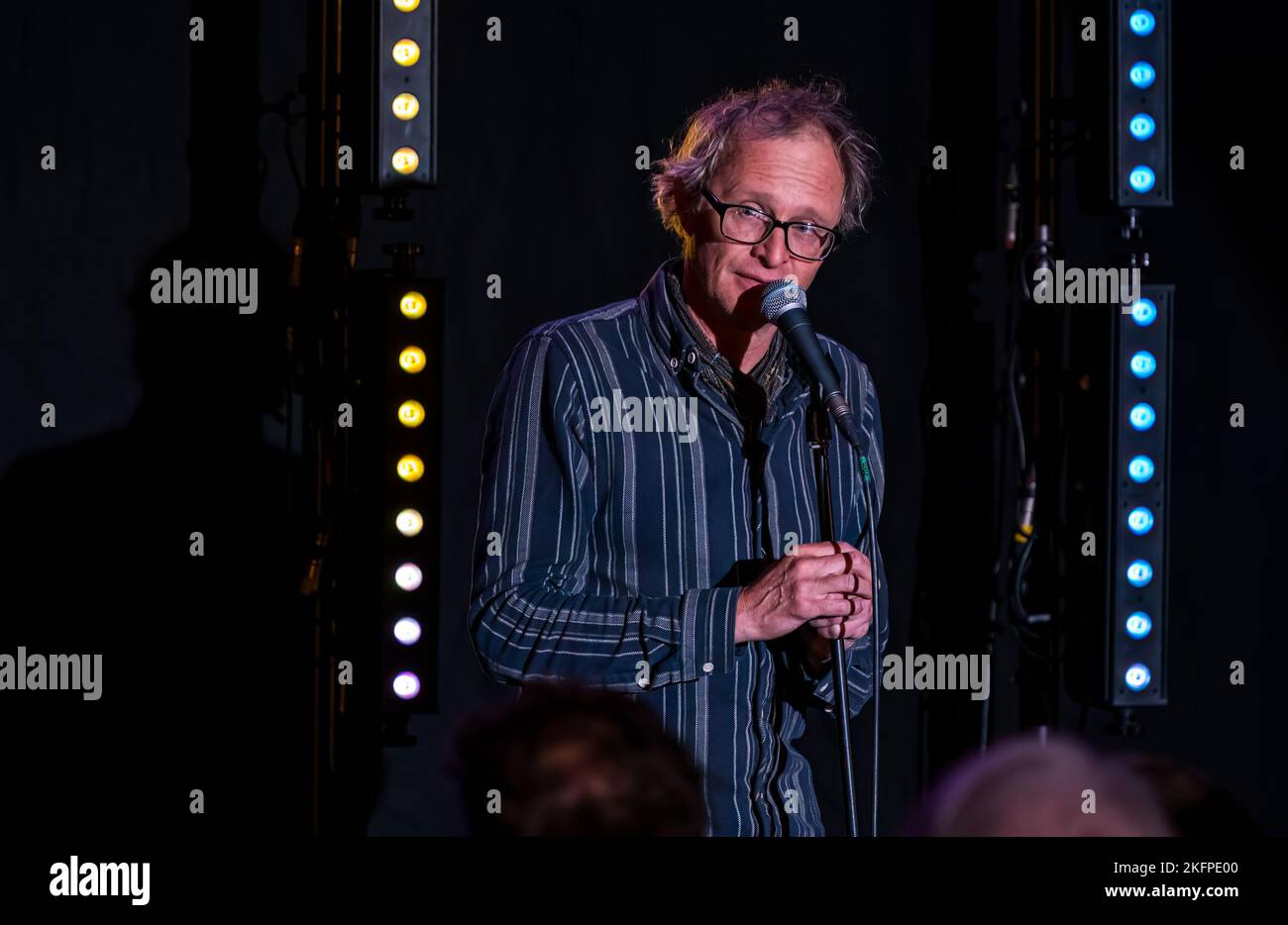 Comedian Simon Munnery performing stand up comedy at the Stand Comedy Club, Edinburgh Festival Fringe, Scotland, UK Stock Photo