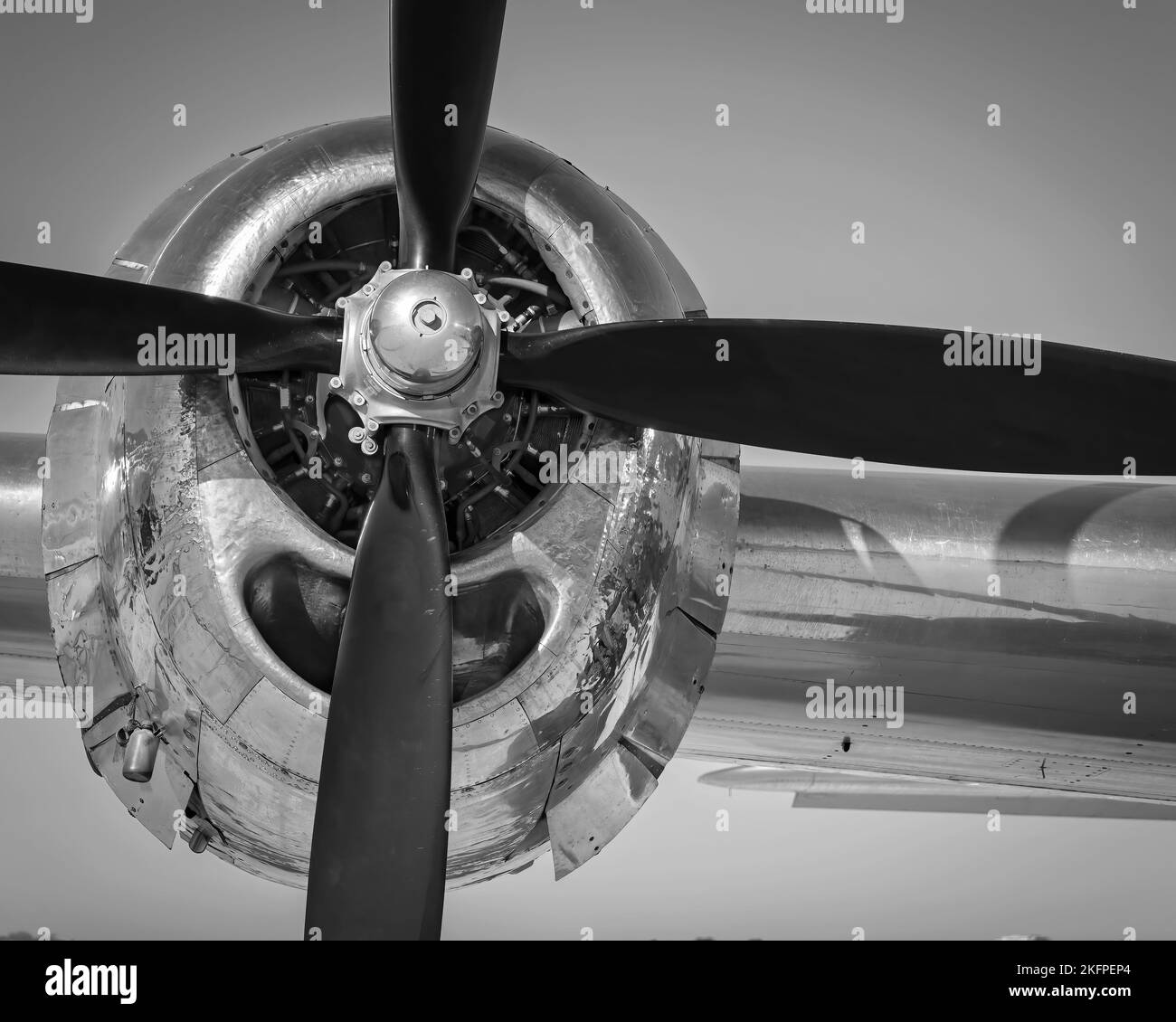 The powerful engine of a B29 Superfortrees on display in southern