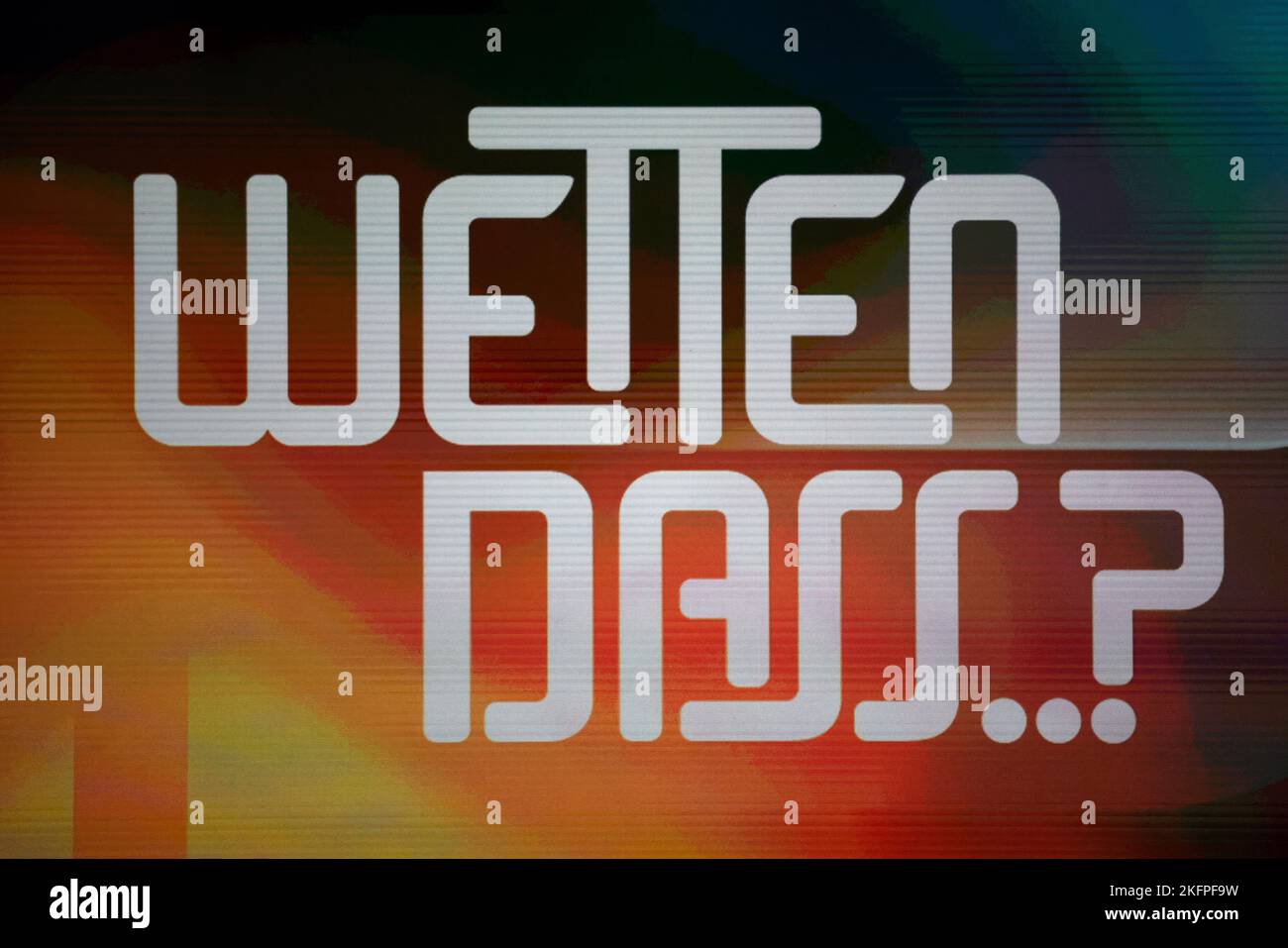 Friedrichshafen, Germany. 19th Nov, 2022. The logo of the ZDF show