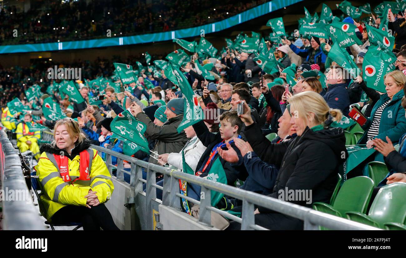 19th November 2022; Aviva Stadium, Dublin, Ireland Autumn Series