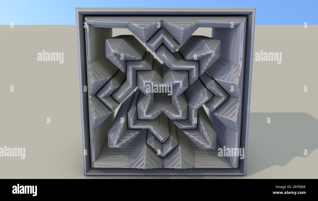 3D Illustration of an architectural structure. Architects, Modelers