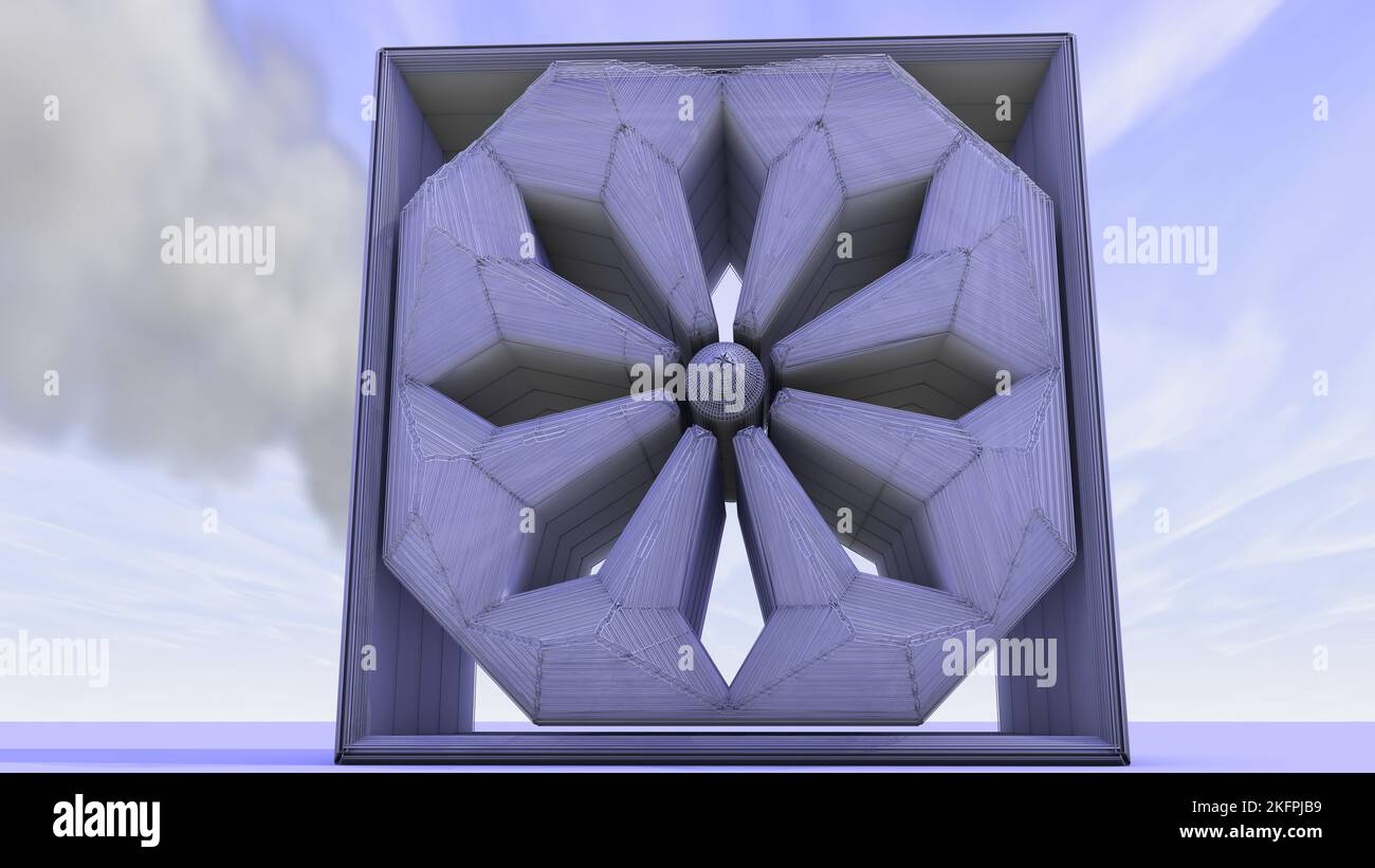 3D Illustration of an architectural structure. Architects, Modelers