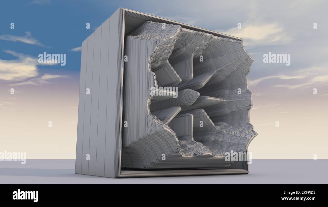 3D Illustration of an architectural structure. Architects, Modelers