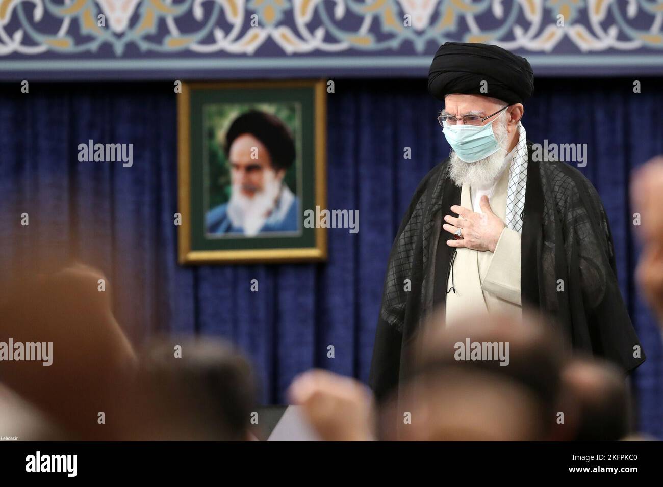 Tehran, Tehran, Iran. 19th Nov, 2022. A handout picture made available by the Iranian supreme leader's office shows Iranian supreme leader Ayatollah ALI KHAMENEI addressing a number of Iranians from the central city of Isfahan province in the Imam Khomeini Hussainiyah. (Credit Image: © Iranian Supreme Leader'S Office via ZUMA Press Wire) Stock Photo