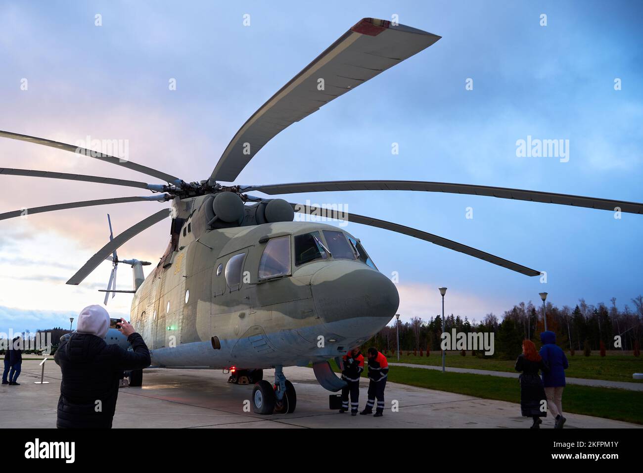 Russian heavy transport helicopter Mi-26 Stock Photo