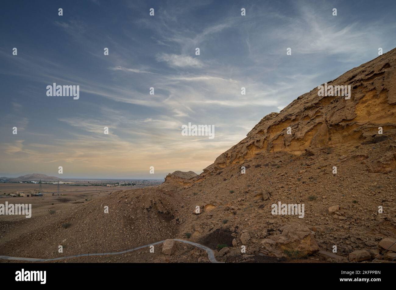 A view of the rocky hills and the blue sky Stock Photo - Alamy