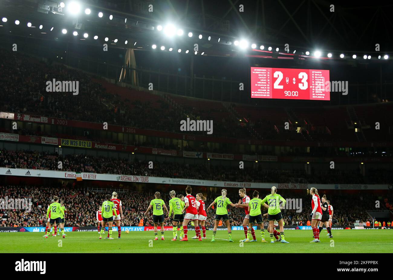 A general view of the scoreboard during the FA Cup Final at