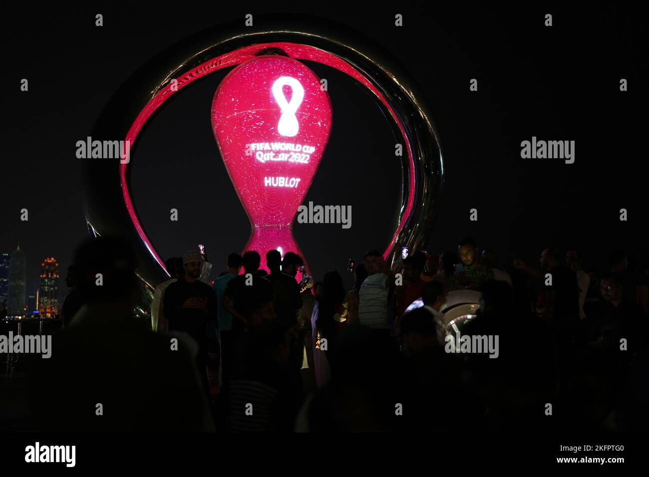 Doha, Qatar. 19th Nov, 2022. FIFA 2022 Worldcup Countdown Clock