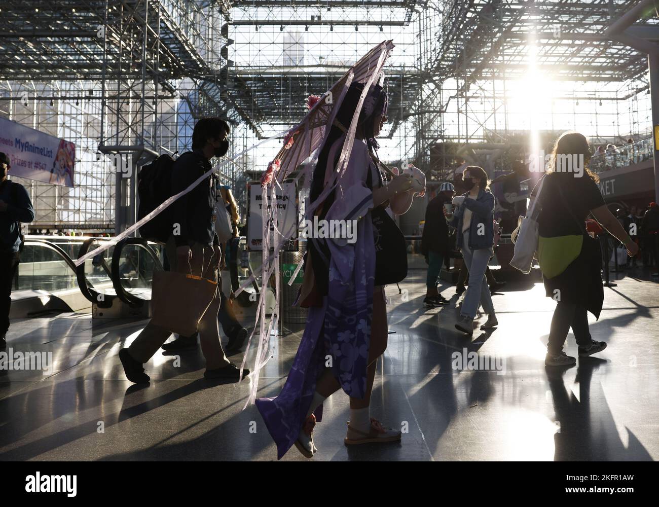 New York, United States. 19th Nov, 2022. Cosplayers in costume attend ...