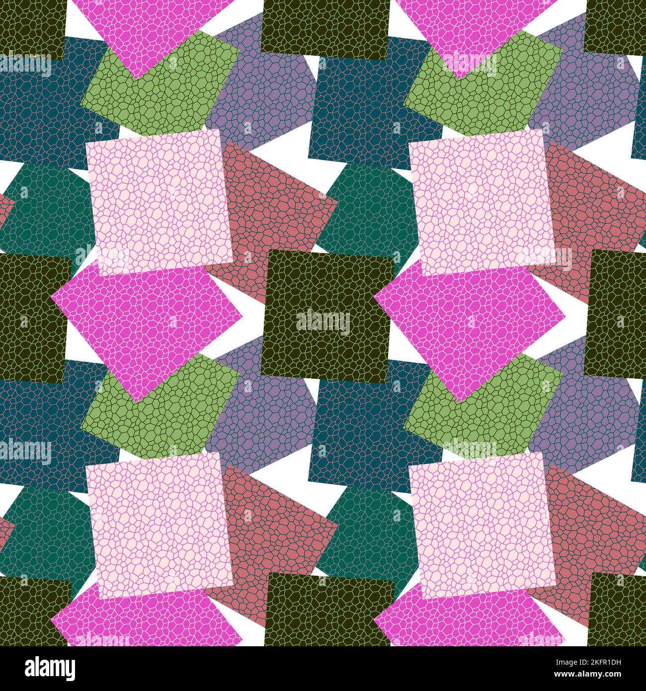 Abstract geometric sewing stitch patch seamless pattern for wrapping ...